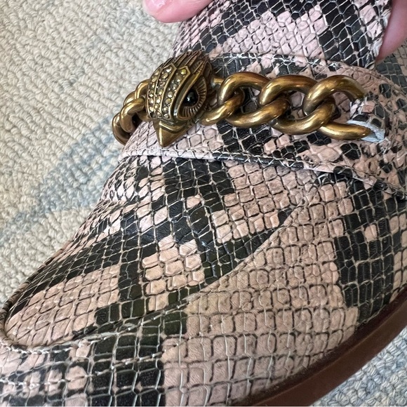 Kurt Geiger London Chelsea Block Heeled Snake Print Loafers Size 9.5 - Picture 3 of 12